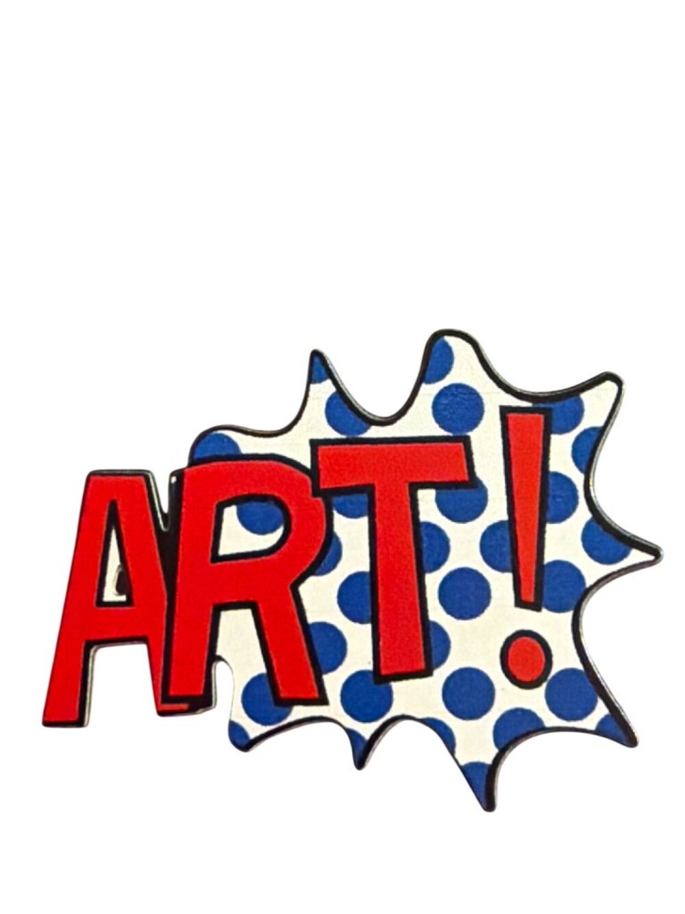 Vintage 1999 CCA ART! Polka Dot Pop Art Pin Brooch David Howell Estate 1.5"